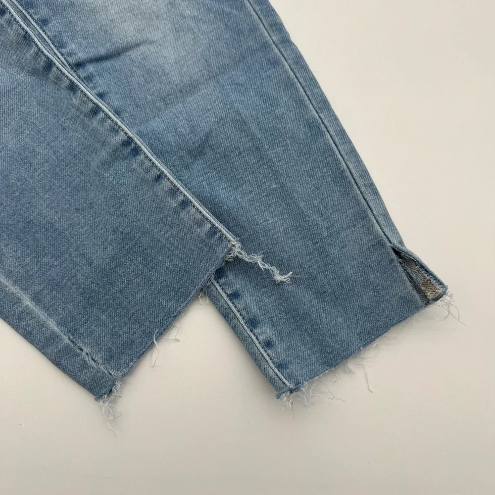 American Eagle‎ Super Stretch Jegging Light Wash Raw Hem Jeans Women Size 4